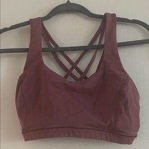 Lululemon Athletica Deep Red Strappy Sports Bra